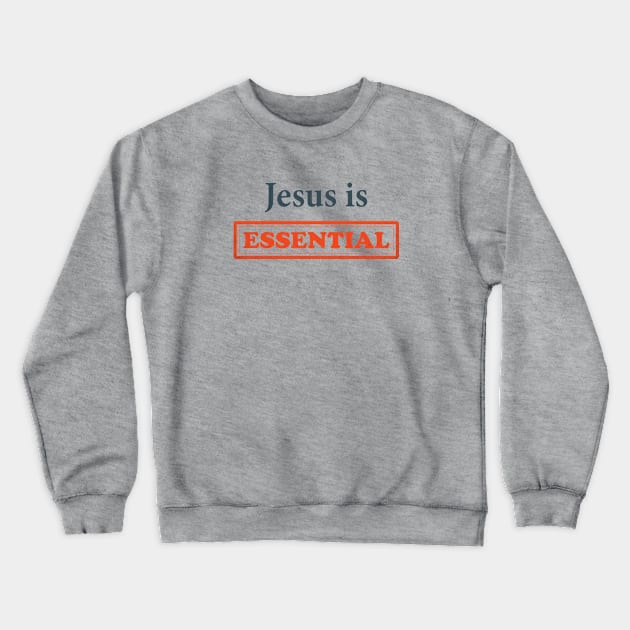 Jesus Is Essential Retro Crewneck Sweatshirt by Vanilla Susu